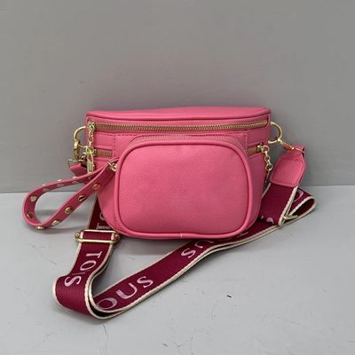 Bolso de cintura de cuerpo cruzado de cuero vintage de mango único para bolsos de hombro de cámara de mujer