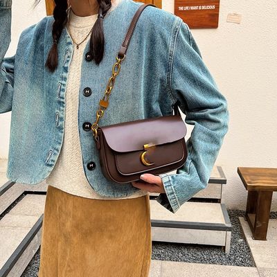 Bolso de cámara de moda Bolso de hombro de cuero de PU de diseño exquisito para estilo vintage