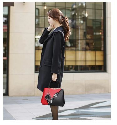 Elegantes bolsos de flores tradicionales chinos impermeables bolsos de cuero para mujeres