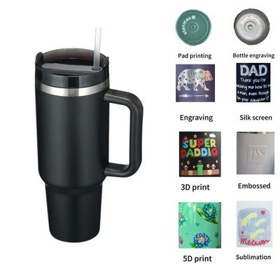 Bebidas calientes y frías Taza resistente a derrames de acero inoxidable con mango