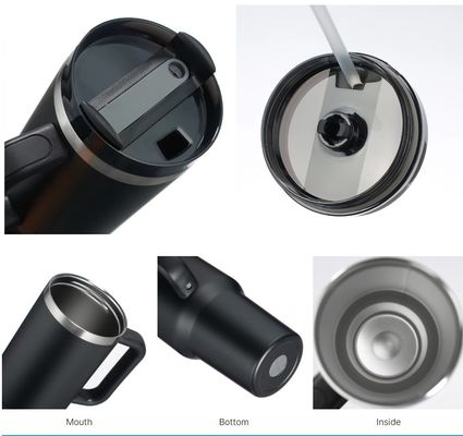 Bebidas calientes y frías Taza resistente a derrames de acero inoxidable con mango