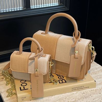 Bolsos de playa elegantes para mujeres Bolso de PVC de gran capacidad con cremallera y dos correas