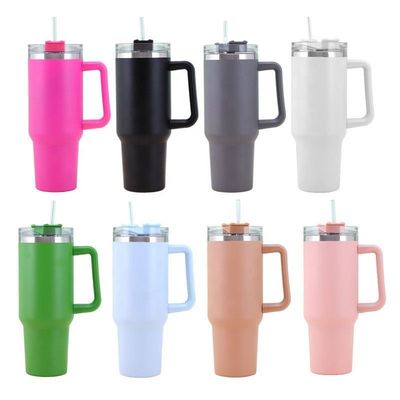Tazas de viaje 40 oz de doble pared aislada de acero inoxidable para bebidas calientes y frías