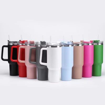 Tazas de viaje 40 oz de doble pared aislada de acero inoxidable para bebidas calientes y frías