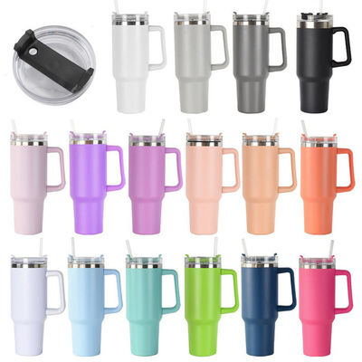 Tazas de viaje 40 oz de doble pared aislada de acero inoxidable para bebidas calientes y frías