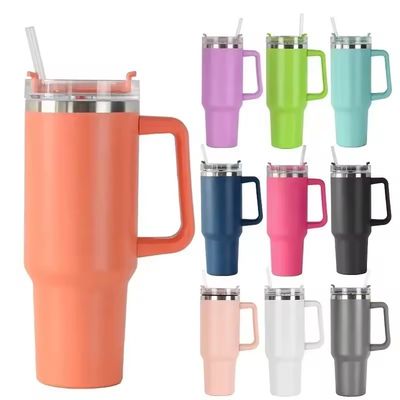 Tazas de viaje 40 oz de doble pared aislada de acero inoxidable para bebidas calientes y frías