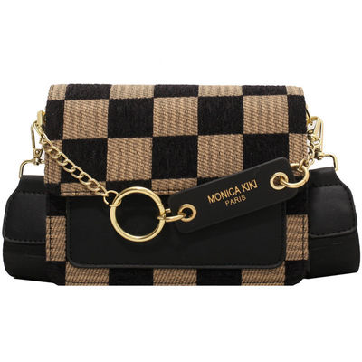 hombro 2024 bolso de lujo de diseño de mano tablero de ajedrez mini de tela de rebanada bolso de eslingas para mujeres