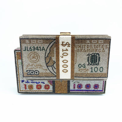 Resistente al agua Dollar Lock Money Clutch Elegante Mujeres Bolsos de Boda por Diseñador de Moda