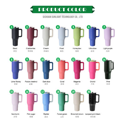 40 oz de acero inoxidable cápsula de viaje de café térmico con mango y flip top tumbler de paja