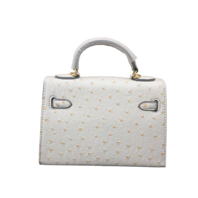 Color personalizado 22cm Mini Avestruz Kellyyy Final Bolso de hombro grande para mujeres Bolso de mano de damas