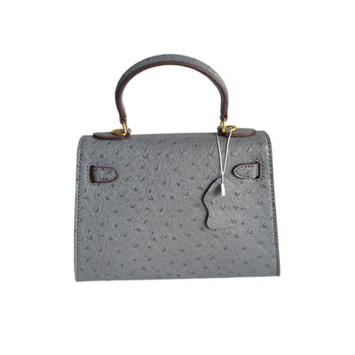 Color personalizado 22cm Mini Avestruz Kellyyy Final Bolso de hombro grande para mujeres Bolso de mano de damas