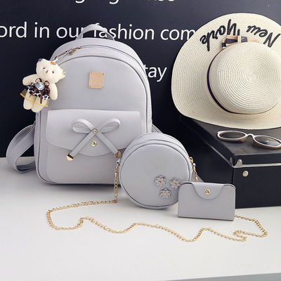 3 piezas Conjunto Bolso redondo Bolso de hombro Bolso de hombro Bolso de cuerpo cruzado para estilo femenino