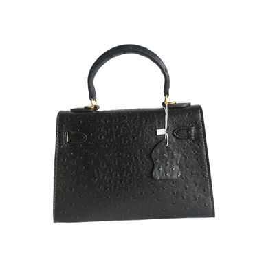 Color personalizado 22cm Mini Avestruz Kellyyy Final Bolso de hombro grande para mujeres Bolso de mano de damas