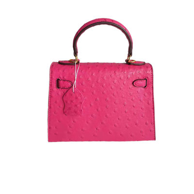 Color personalizado 22cm Mini Avestruz Kellyyy Final Bolso de hombro grande para mujeres Bolso de mano de damas