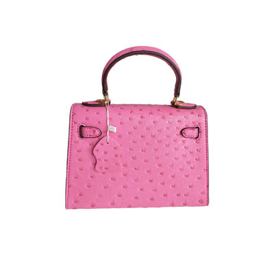 Color personalizado 22cm Mini Avestruz Kellyyy Final Bolso de hombro grande para mujeres Bolso de mano de damas