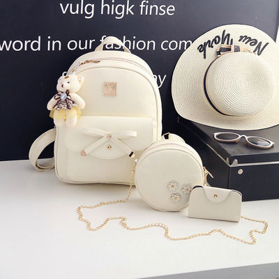 3 piezas Conjunto Bolso redondo Bolso de hombro Bolso de hombro Bolso de cuerpo cruzado para estilo femenino