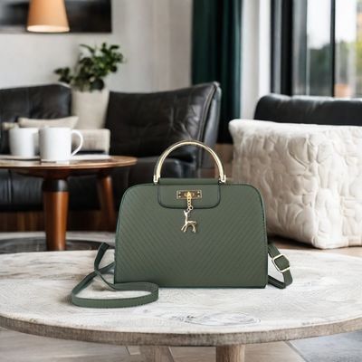 Bolso de mano de moda de cuerpo cruzado de cuero de logotipo personalizado para mujeres con gran capacidad y bajo MOQ