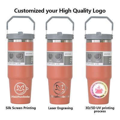 Paja con tapa Taza de café única personalizable 20oz 30oz BPA GRATIS Tazas de acero inoxidable