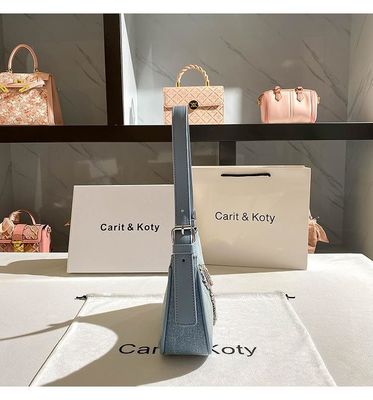 Bolso de moda en forma de corazón de denim para mujeres con manguera única cierre de cremallera Revestimiento de algodón