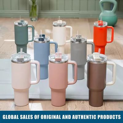 Aislamiento térmico Taza de agua de 40 oz con mango para adultos Regalos de negocios para excursiones al aire libre