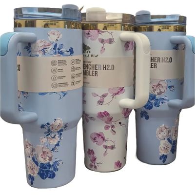Aislamiento térmico Taza de agua de 40 oz con mango para adultos Regalos de negocios para excursiones al aire libre