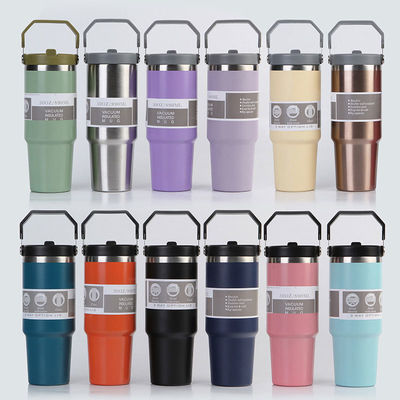Copo térmico aislado de acero inoxidable de 30 oz para mantener las bebidas frías y calientes