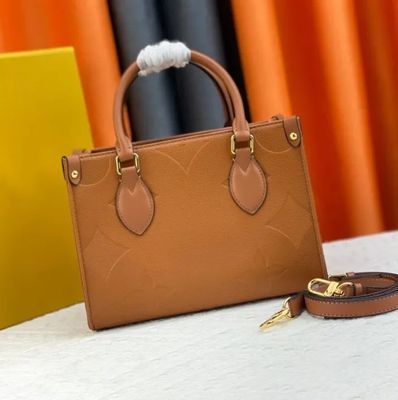 Bolso de mujer de cerradura con cuero genuino y diseño robusto de cuero duro