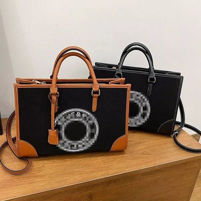 Bolso de tela de hombro único para mujeres con bolso de gran capacidad y cierre con cremallera