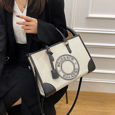 Bolso de tela de hombro único para mujeres con bolso de gran capacidad y cierre con cremallera