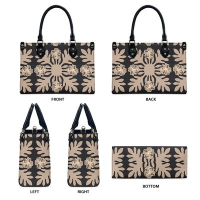 Todas las estaciones Blanco y negro Polinesia Lujo Mujeres Bolso de hombro Material principal PVC