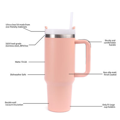 40 oz de acero inoxidable Taza de viaje aislada estilo americano diseño para el sostenible