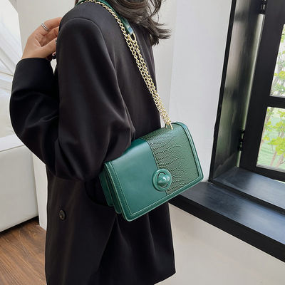 0.65kg de peso ligero PU poliéster Mano bolsas de cadena de diseño bolsos para un aspecto de moda