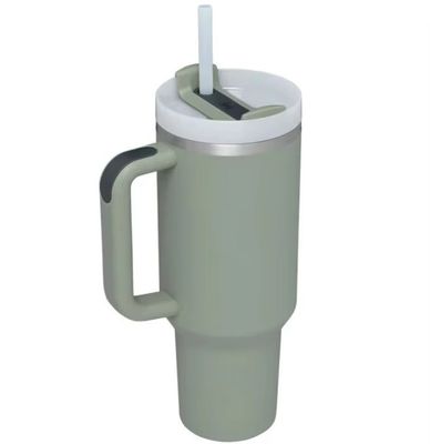 2.0 Beauchy Custom 40 oz de acero inoxidable vacío aislado taza de viaje con paja con tapa