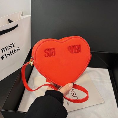 Material principal PU de cuero de mango único bolsos de mujer para el regalo del día de San Valentín 2024
