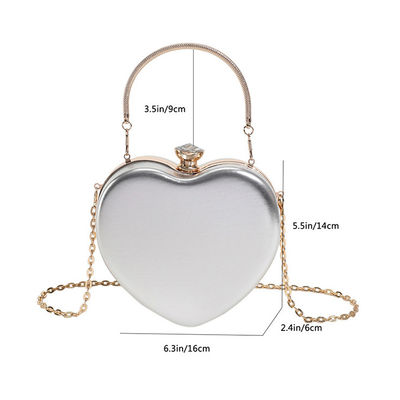 Carta patrón en forma de corazón de la cadena de bolsos de manos de las damas 2024 lujo para las mujeres de moda
