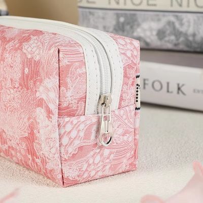 Herramientas Almacenamiento Bolsa de maquillaje de chapa ecológica Carta impresa Bolsa de maquillaje para mujeres Bolsas