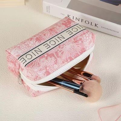 Herramientas Almacenamiento Bolsa de maquillaje de chapa ecológica Carta impresa Bolsa de maquillaje para mujeres Bolsas
