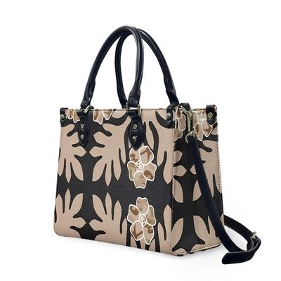 Bolsos de polinesia samoa tribal de piel floral personalizados para mujeres en tamaño estándar