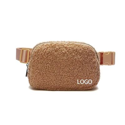 Lujo Plush Crossbody Fanny Pack Bolsos de moda Bolso de mano Tipo de carta de patrón