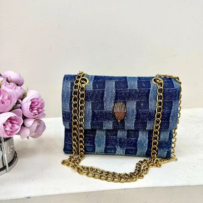 Líneas de tela cuadrada bolsos de cuerpo cruzado diseñador cabeza de águila mensajero para la moda