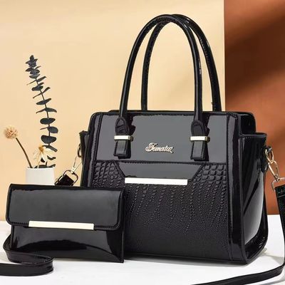 Temporada de invierno Bolsos de mano de gran capacidad para mujeres en cuero PU de patrón de cocodrilo