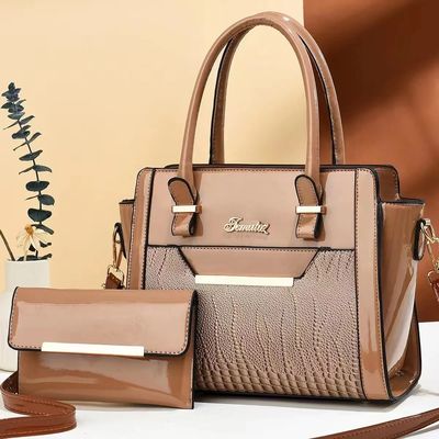 Temporada de invierno Bolsos de mano de gran capacidad para mujeres en cuero PU de patrón de cocodrilo