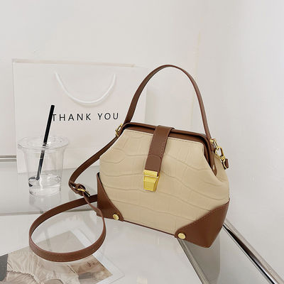 GHJ-26 Bolsos de moda de PU con cerradura para hombro de mujer Bolso de toque patrón de caramelo