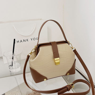 GHJ-26 Bolsos de moda de PU con cerradura para hombro de mujer Bolso de toque patrón de caramelo