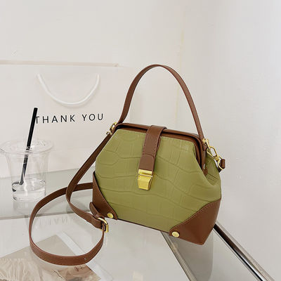 GHJ-26 Bolsos de moda de PU con cerradura para hombro de mujer Bolso de toque patrón de caramelo