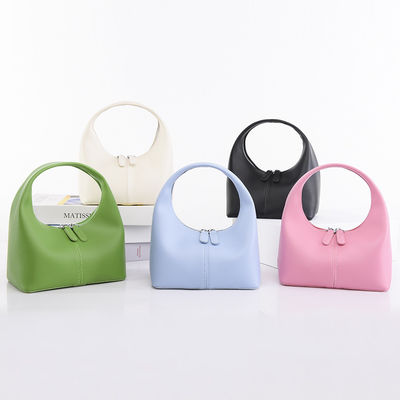Bolso Hobo de Cuadro Horizontal de Color de Dulce Clásico de Cuero PU para Estilo Chic de Mujeres