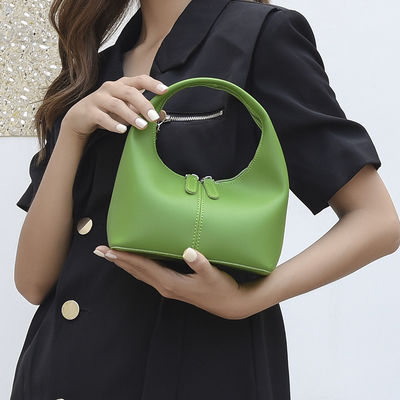 Bolso Hobo de Cuadro Horizontal de Color de Dulce Clásico de Cuero PU para Estilo Chic de Mujeres