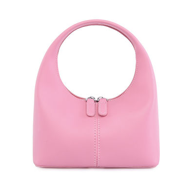Bolso Hobo de Cuadro Horizontal de Color de Dulce Clásico de Cuero PU para Estilo Chic de Mujeres