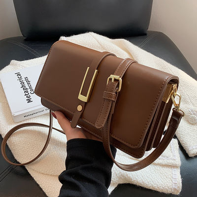 Bolso de hombro de cuero PU para mujeres Estilo de vestido de moda Dos correas a prueba de agua