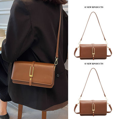 Bolso de hombro de cuero PU para mujeres Estilo de vestido de moda Dos correas a prueba de agua
